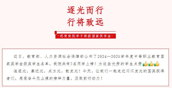 榜样力量丨我院2024-2025学年国家奖学金获得者风采展示